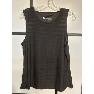 Zyia Active Women's Size Med Black Crew Neck Sleeveless Activewear Tank Top‎